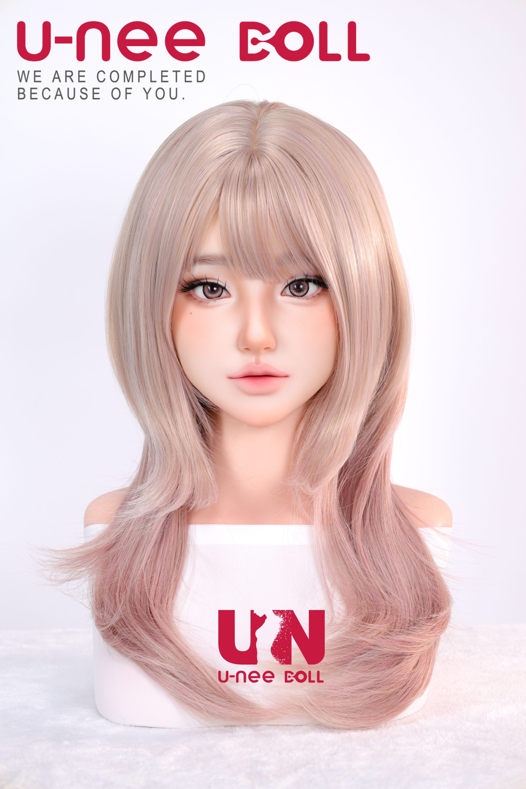 UNEEDOLL ウィッグ 10 ピンクベージュ・ウェーブロング